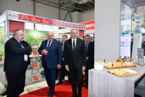 Presidents of Azerbaijan and Belarus familiarized themselves with Caspian Agro and InterFood Azerbaijan exhibitions