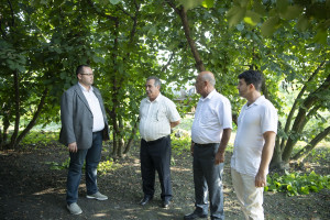 Nazir Məcnun Məmmədov Qax rayonunda təsərrüfatlara baş çəkib, fermerlərlə görüşüb