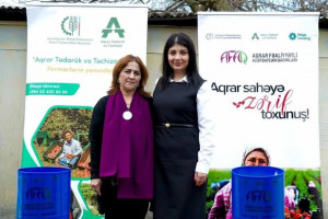 AFAQ layihəsi çərçivəsində Füzulidə qadın fermerlərə avadanlıqlar təqdim olunub