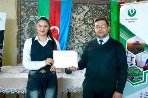 AFAQ layihəsi çərçivəsində Füzulidə qadın fermerlərə avadanlıqlar təqdim olunub