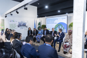 A panel discussion on "Decarbonization and climate adaptation of the value chain from cotton to clothing" was held within the framework of COP29