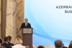 Nazir Məcnun Məmmədov Azərbaycan-Latviya biznes forumunda çıxış edib