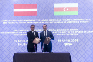 Şuşada Azərbaycan-Latviya iqtisadi əməkdaşlıq üzrə birgə hökumətlərarası komissiyanın 9-cu iclası keçirilib