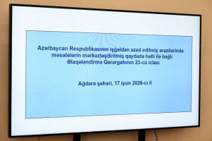 Əlaqələndirmə Qərargahının növbəti iclası Ağdərə şəhərində keçirilib