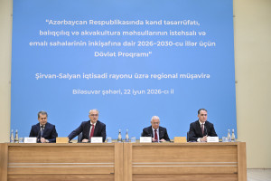 Biləsuvarda aqrar sahədə yeni Dövlət Proqramının müzakirəsi ilə bağlı regional müşavirə keçirilib