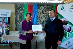 AFAQ layihəsi çərçivəsində Füzulidə qadın fermerlərə avadanlıqlar təqdim olunub