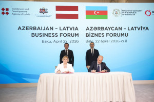 Nazir Məcnun Məmmədov Azərbaycan-Latviya biznes forumunda çıxış edib