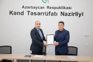 “Qusar Aqropark” qeydiyyata alınıb, rezidentinə qeydiyyat şəhadətnaməsi təqdim edilib