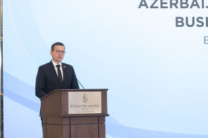 Nazir Məcnun Məmmədov Azərbaycan-Latviya biznes forumunda çıxış edib